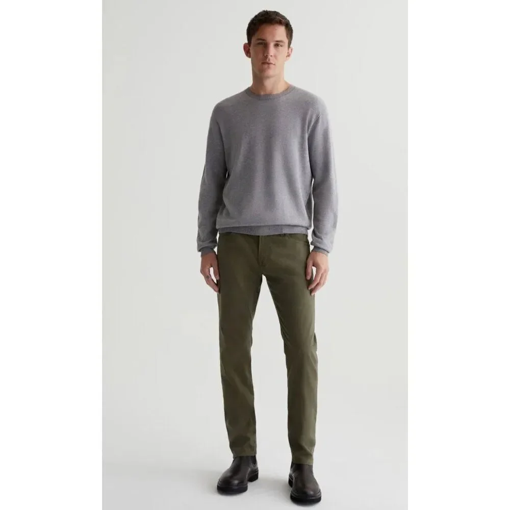 AG Adriano Goldschmied Tellis Suede Modern Slim Pants - Green - 34x34 - Picture 1 of 11
